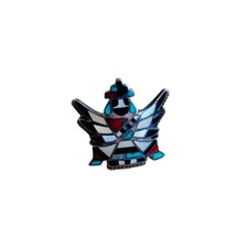VTG Zuni Eagle Dancer Knifewing Ring Turquoise Coral Sterling Silver 925 sz7 picture