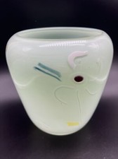 Vintage Bruce Pizzichillo - Gordon Studio Art Blown Glass Vase 90’s Stunning EUC picture
