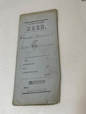 PEORIA ILLINOIS 1856 LAND DEED QUITCLAIM DETAILED VILLAGE OF PEORIA 2000$ picture