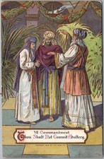 c1910s TEN COMMANDMENTS Embossed Postcard 