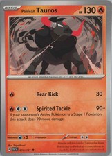 2024 POKÉMON SCARLET VIOLET SHROUDED FABLE #18 PALDEAN TAUROS ILLUSTRATION RARE picture