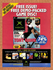 2002 Microsoft Xbox Magazine Tony Hawk Original Advertisement / Retro Promo v7 picture