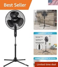 Versatile Oscillating Pedestal Fan - 16 Inch Adjustable Height Cooling Solution picture