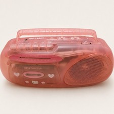 JUNK 2000 Hello Kitty RM-160KT Translucent Pink Radio Cassette Japan picture