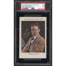RARE 1920 Chocolate Amatller Charlie Chaplin PSA 3 Highest Grade Series F #29 picture
