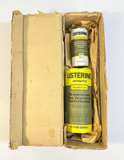 Vintage Listerine Antiseptic NOS Lot – 12 oz + 3 oz Glass Bottles Original Wrap picture