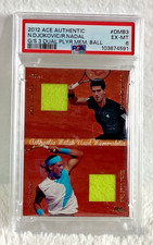 2012 #DMB3 NOVAK DJOKOVIC/RAFAEL NADAL PSA 6 DUAL MEM BALL LOW POP picture