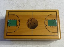 VTG 1996 Lane Wooden Sports Related Trinket Box With Key picture