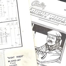 Bally Night Rider EM Version Pinball Machine Game Manual Schematics ORIGINAL picture