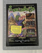 Lemmings 1991 Print Ad Original 90’s Psygnosis Video Game Advertisement picture