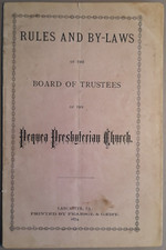 1874 Pequea PA Presbyterian Church Rules & By-Laws Lancaster County B1-47 picture