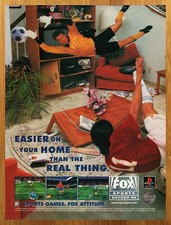 1998 Fox Sports Soccer 99 Playstation PS1 Vintage Print Ad/Poster Video Game Art picture