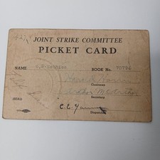 Joint Strike Committee Picket Card April 28 thru May 17,  1939 Port Of St. Louis picture
