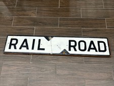 Vintage Cast Iron Rail Road Sign R1921  picture
