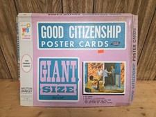 Vtg 1968 Milton Bradley Good Citizenship POSTER  CARDS  picture