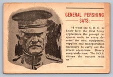 Postcard WWI General Pershing Overseas Soldiers Mail AEF First Army S.O.S. R335 picture