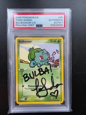 PSA Pokemon Bulbasaur 151 starter signed auto Tara Sands crystal guardians POP 1 picture