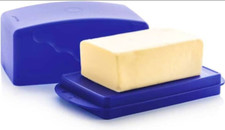 Tupperware Large Butter Dish Cheese 1 Pound Size Blue New picture