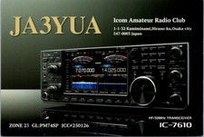 HAM RADIO CQ QSL QSO POSTCARD JA3YUA JAPAN ICOM AMATEUR RADIO CLUB 2017 picture