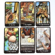 Hand Illustrated Tarot Deck 78 Cards Unique Art Divination Game English picture
