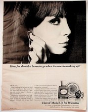1966 Clairol Original Print Advertisement Makeup for Brunettes 10x13 picture