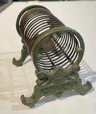 Victorian MUTAT Letter Holder Green - Cast Iron Spring Coil Late 1800s Gift picture