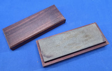 Vintage Natural  Stone in Wooden Box  w/ Grooved Bottom  6 x 2 x 1 picture
