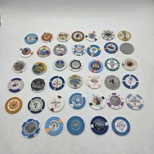 40x Vintage Casino Poker $1 Chips Lot Las Vegas, California, Circus Circus picture
