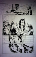 Kewber Baal BLOOD QUEEN VS. DRACULA Hand Inked Original Comic Interior Page picture