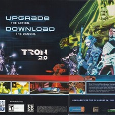 2003 TRON 2.0 Orig *DEBUT* Print Ad PC Video Game 2-Pages Split 20x27cm WIZ 144 picture