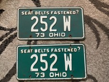 1973 ohio license plate, 2 Plates picture
