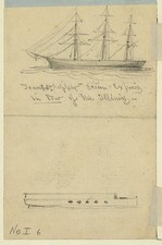 Photo:Transport Clipper Ocean Express Tow of Illinois 1860s Sailing Ship picture