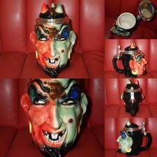 Albert Stahl Devil Beer Stein Tankard Germany 17.4cm 6.9in Rare Vintage picture