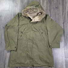 Vtg 40s WWII US Army 10th Mountain Division Fur Trimmed Hood Parka Ski Jacket picture