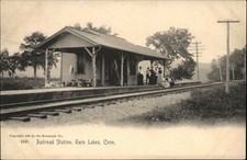 TWIN LAKES CONNECTICUT CT Railroad Train Station Depot Antique Postcard picture