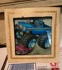 1987 8x8 Crush'n Color Monster Truck Glass Matted Landscape - Single Piece picture