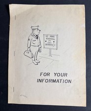 Vintage US Army Hospital Fort Ord California Patient Rules Regulations Booklet picture