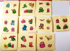 🟢🔥 10x GODZILLAND 1984 VINTAGE UNUSED STICKER SHEET SET MOTHRA EBIRAH GODZILLA picture