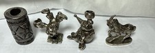 Vintage Blackington Pewter Clown Figurines Lot 4 Seal Horse Clown Barrel 80’s picture