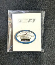 F1 HONDA 1986-1990 5 Consecutive Victory Commemorative Pin Badge picture