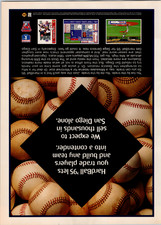 Accolade HardBall '95 Sega Genesis Vintage Magazine Ad 1995 Baseball picture