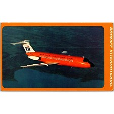 The End Of The Plain Plane Braniff International Vintage Postcard SP7-16 picture
