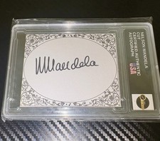Nelson Mandela Signed Autograph Vintage Cut  Certified Authentic & Encapsulated picture