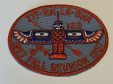 OA Lodge 123 Zit Kala Sha 1957 Fall Fellowship Patch Boy Scout MX5 picture