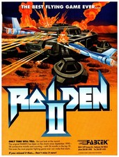 Raiden II Arcade Game Flyer Brochure Fabtek 1993 Original Advertising picture
