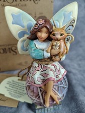 Jim Shore Heartwood Creek “Feline Fairy” 2009 - Fairy With Cat Figurine #4014981 picture