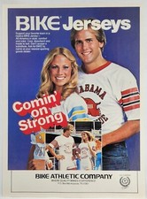 1981 Bike Athletic Jerseys College Sports Retro Original Print Ad 1980's picture