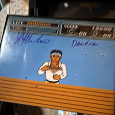 Karate Champ Signed Video Arcade Machine Monitor Bezel/Glass Artwork picture