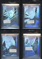 2003 Marvel 4 Card Promo Hologram Set XMen Wolverine Storm Mystique Cyclops 3D picture