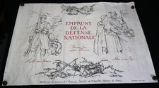 WWI French Poster Emprunt de la Défense Nationale Defense Loan 1915 Naudin Paris picture